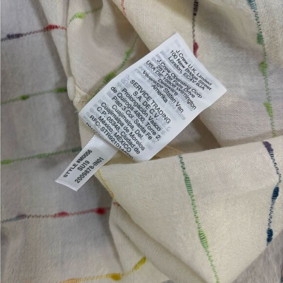 Madewell Cream Flecked Rainbow Stripe Casual Comfy Preppy Courier Shirt Size S - Picture 6 of 10
